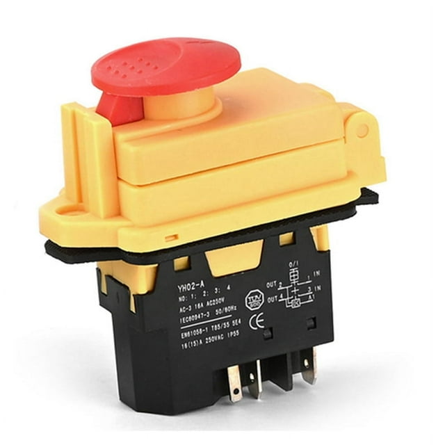 YH02-A Electromagnetic Switch 250V 16A 5PIN Start Push Button for ...