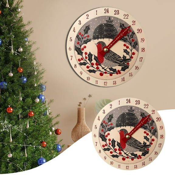 YHAICO Advent Calendars 2025 Advent Calendars for Teens Christmas Advent Collection Decorative & Reusable Wooden Countdown Calendar,Wall Clock Christmas Countdown Calendar