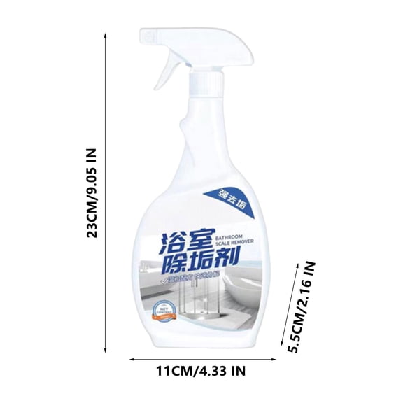 YHAICO Bathroom Cleaner 500ml Glass Tile Cleaner Multifunctional Foam Decontamination and Remover
