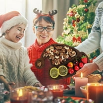 YHAICO Christmas Tree Pendant Christmas Decorations Outdoor Yard Christmas Cutlery Tray Cute Household Wooden Christmas Tree Fruit Plates