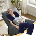 thumbnail image 1 of YHAICO Comfortable Travel Neck Pillow PVC Flocked U Shaped Cushion for Aviation Outdoor Home Use Portable Inflatable Cervical Support Pillow with Soft Velour Cover, 1 of 6