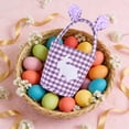 thumbnail image 1 of YHAICO Easter Basket Buckets Easter Storage Baskets Fruit Picking Picnic Basket Cute Cookies Beach Storage for Holiday Picnic Easter Mood Decoration Cute Plaid Basket with Rabbits Ears, 1 of 6