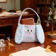 thumbnail image 1 of YHAICO Easter Basket Buckets Egg Buckets Gifts Tote Bags Egg Hunt Baskets with Handle Colorful Fillable Egg Surprise Easter Decoration Cute Rabbits Ears Hand Basket Velvet Rabbits, 1 of 6