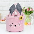 thumbnail image 1 of YHAICO Easter Candy Eggs Small Flower Basket Easter Basket Rabbits-Shaped Gift Baskets for Spring Theme Party Favors(Macron Color) Easter Eggs Carrying Baskets Easter Buckets Candy Gift Bags, 1 of 6