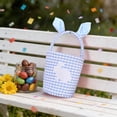 thumbnail image 1 of YHAICO Easter Tote Bags Gift Storage Handbag Easter Gifts Bags Egg Storages Baskets with Handle Colorful Fillable Egg Surprise Easter Mood Decoration Cute Plaid Basket with Rabbits Ears, 1 of 6