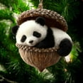 thumbnail image 1 of YHAICO Forest Animal Acorn Ornaments Cozy Forest Christmas Decorations,2025 New Pine Cone Animal Christmas Decor,Adorable Forest Animals Sleeping Panda,Bunny,or Dog,Acrylic, 1 of 6
