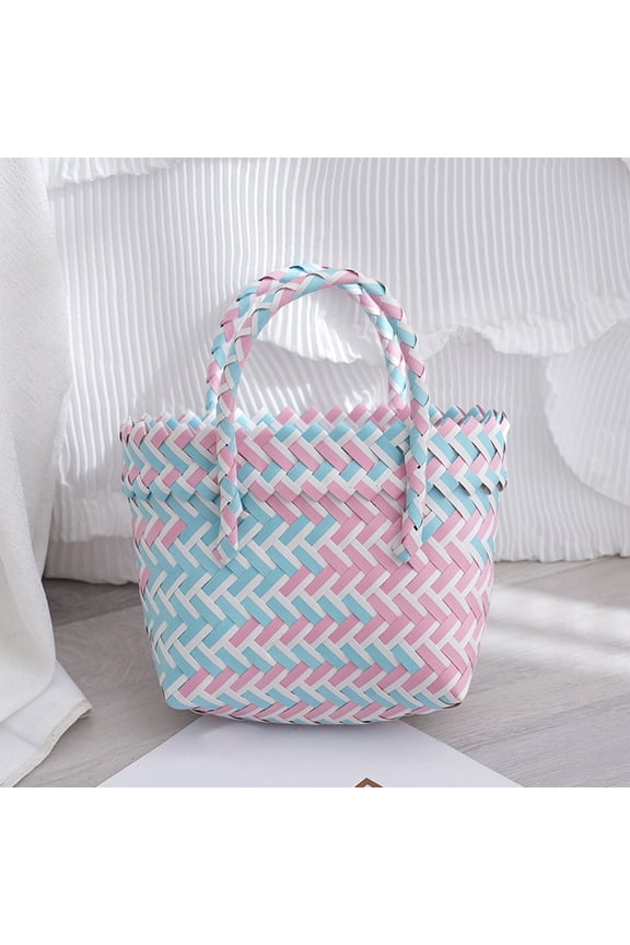 Gift Boxesfor Presents Colorful Plastic Woven Cabbage Basket Colorful Plastic Woven Bag Vegetable Basket Children's Gift Set Women's Handbag Tote Beach Bag D Gift Boxes Bulk