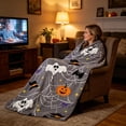 thumbnail image 1 of YHAICO Halloween Fleece Blanket 100x130cm - Soft Throw for Twin Bed, Cozy Plush Flannel for Girls, Warm Decorative Blanket for Dorm Room, 1 of 5