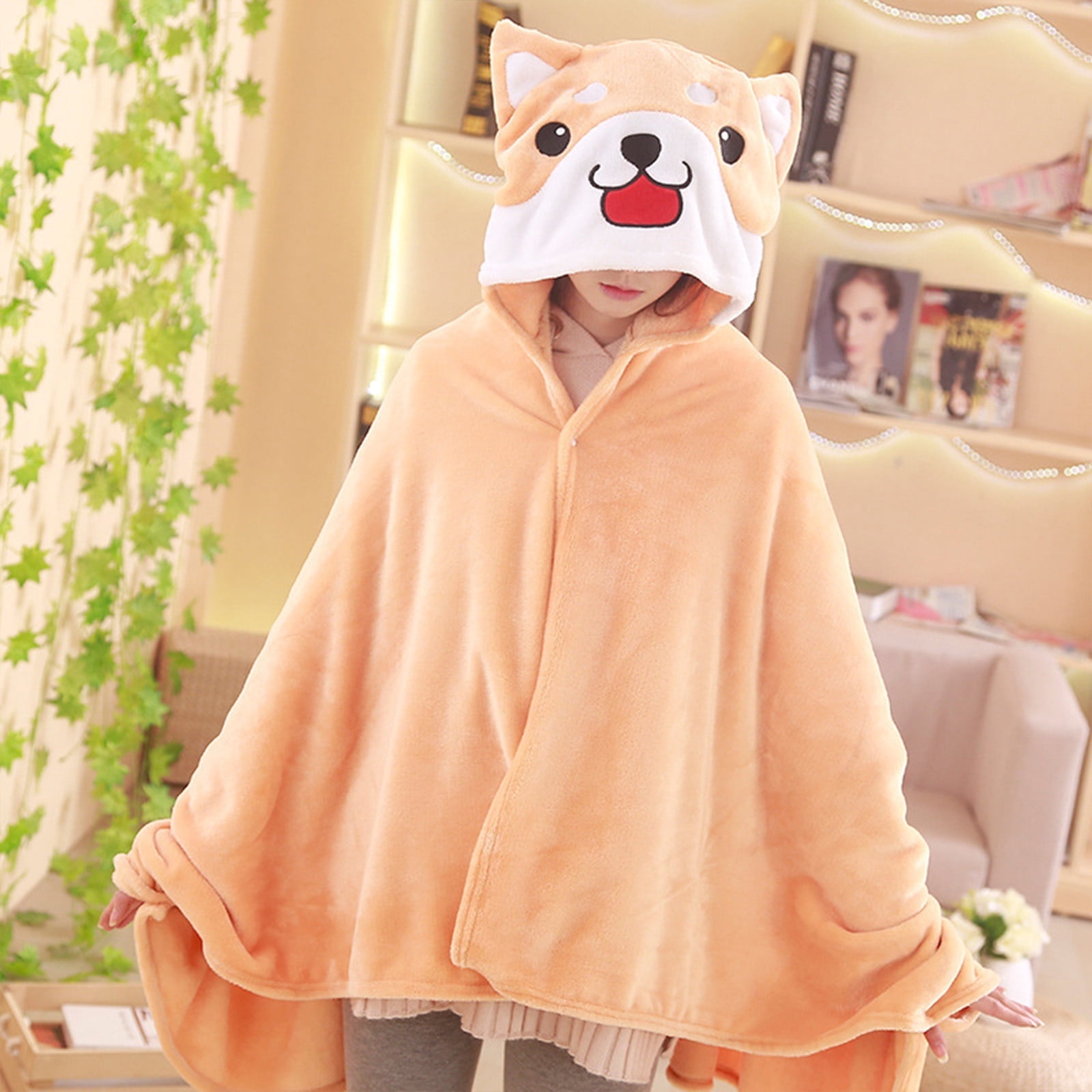 YHAICO Heated Throw Blanket Heated Blanket Battery Operated Heated Blanket King Size Flannel Faux Cape for Women Lightweigh Blanket