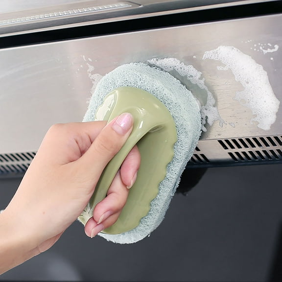 YHAICO Heavy Duty Natural Sponge Blocks - Wood Pulp Rags for Tough Grease - Biodegradable Reusable Cleaning Wipes for Kitchen