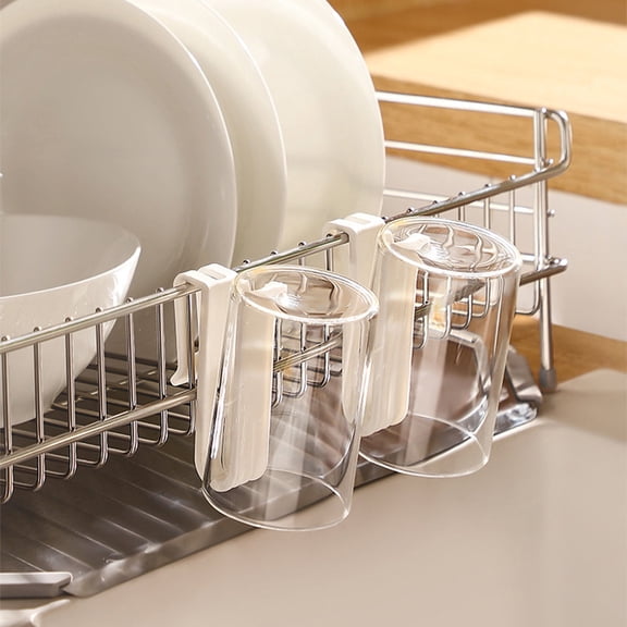YHAICO Large Capacity Dish Drying Rack, Heavy Duty Kitchen Drying Drainer, Saves Space Sink Side Organization & Storage Essentials