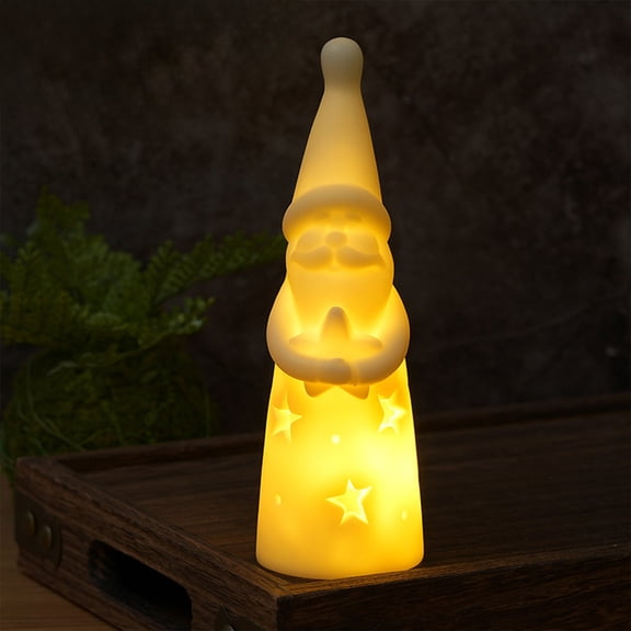 YHAICO Night Lights Plug Into Wall Border Christmas Night Light Bedroom Bedside Lamp Ambient Light LED Candle Light Three Styles