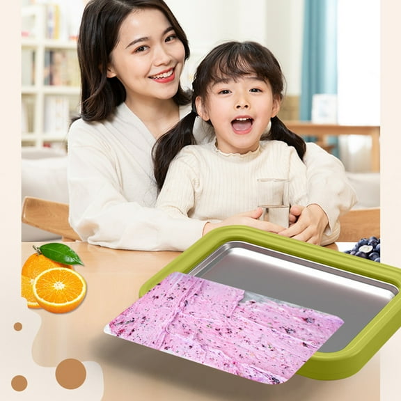 YHAICO Rolled Ice Cream Kit Ice Cream Roll Maker Rolled Ice Cream Machine Sweet Pan Instant Cold with 2 Spatulas for Making Rolled Ice Cream Yogurt