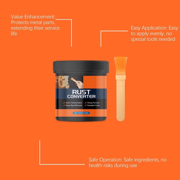 YHAICO Rust Conversion Agent No Sanding Required Heavy-Duty Metal Rust Inhibitor Paint Compatible