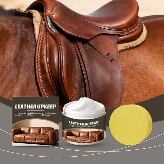 YHAICO Shoe Care Leather Care for Leather Couch Shoe Polish Colourless Leather Grease Shoe Wax with Sponge Intensive Leather Care Waterproofs Protects Leather