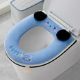 thumbnail image 1 of YHAICO Toilet Seat Cushion Zipper Style Household Toilet Seat Cushion Use Plush Toilet Seat Cover Winter Season Thickening and Warm Washable Toilet Seat Cushion with Handle, 1 of 6