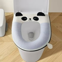 YHAICO Toilet Seat Elongated Toilet Seat Riser Cute Toilet Seat Cushion Winter Home Toilet Seat Cushion Cover Thick Zipper Toilet Cushion
