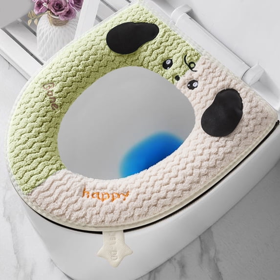 YHAICO Toilet Seat Elongated Toilet Seat Riser Winter Models of The Toilet Seat Plushs Toilet Seat Cushion Thickened Toilet Seat Washable Toilet Seat Washers