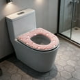 thumbnail image 1 of YHAICO Toilet Seat Round Toilet Seat Cushion Luminous Toilet Seat Washable Household Toilet Seat Warm Winter Plushs Zipper Widespread Toilet Seat Suitable for Bathroom Decoration, 1 of 6