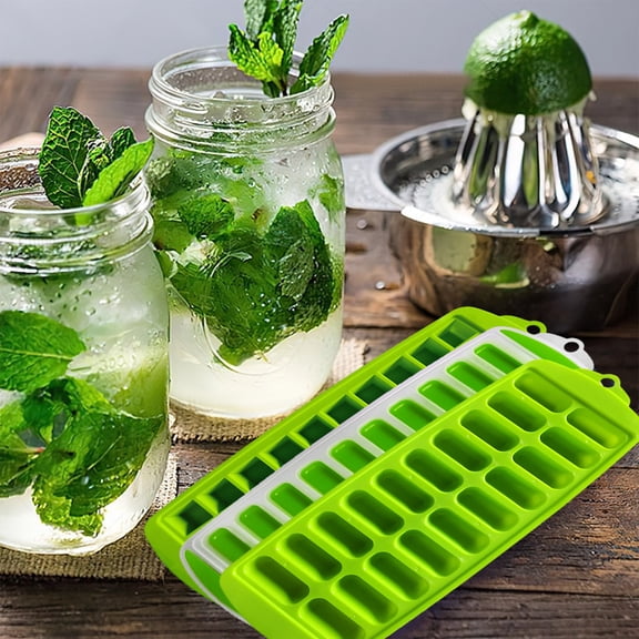 YHAICO Tray Tables Trays for Eating Tray for Walker 3 PCS Ice Cubes Tray,Long Ice Stick Tray,checkered with Lid, Reusable,Flexible,Easy Release,For Sport Bottles,Cocktail,Various Wine Utensils