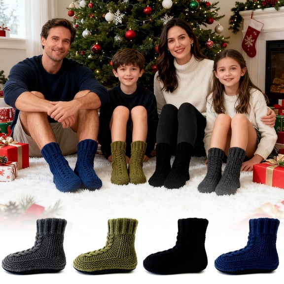 YHAICO USB Heated Socks for Men and Women, Rechargeable Electric Foot Warmers Slippers with Heating Pad, 5V Thermal Booties for Indoor Use, Cozy Winter Gifts for Her/Him, Winter Fleece Heating Pad