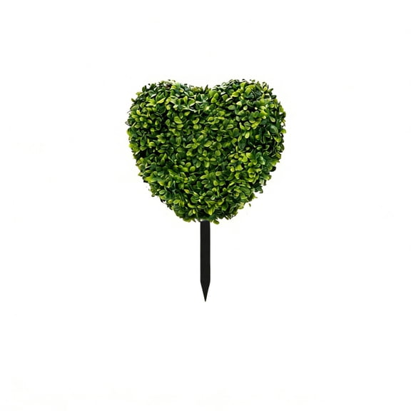 YHAICO Valentine's Day love simulation plug, Artificial Boxwood Heart Plant ,Heart Shaped Topiary Decoration Ball Trees Valentine's Day Indoor Porch Home Decor