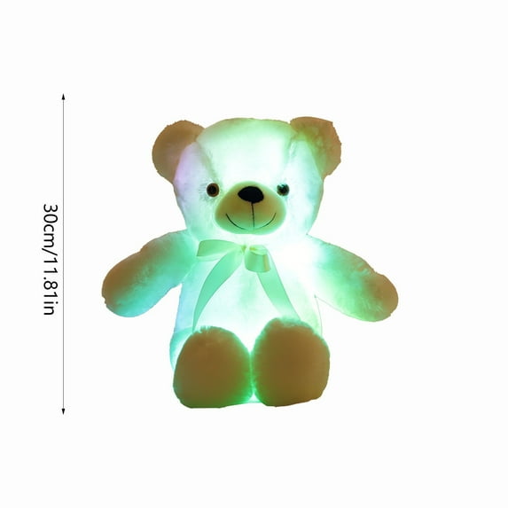 YHAICO Valentines Day Gifts for Boyfriend Girlfriend Romantic Gifts on Valentine Mothers Day Anniversary LED Toy Multicolored Light-Up Bear Valentines Day Gift Stuffed