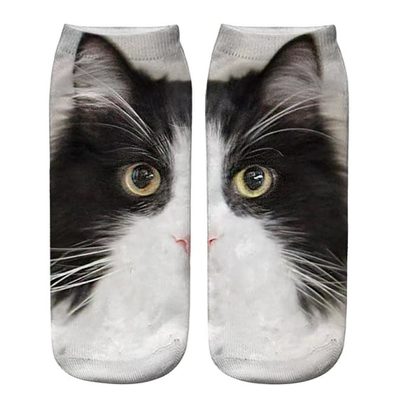 YHAICO Winter Socks for Women White Mid-calf Socks Warm Snow Socks Face Print Socks - Cute Mid-calf Socks Unisex Made of Soft and Breathable Fabric Suitable for Everyday Wear/gifting