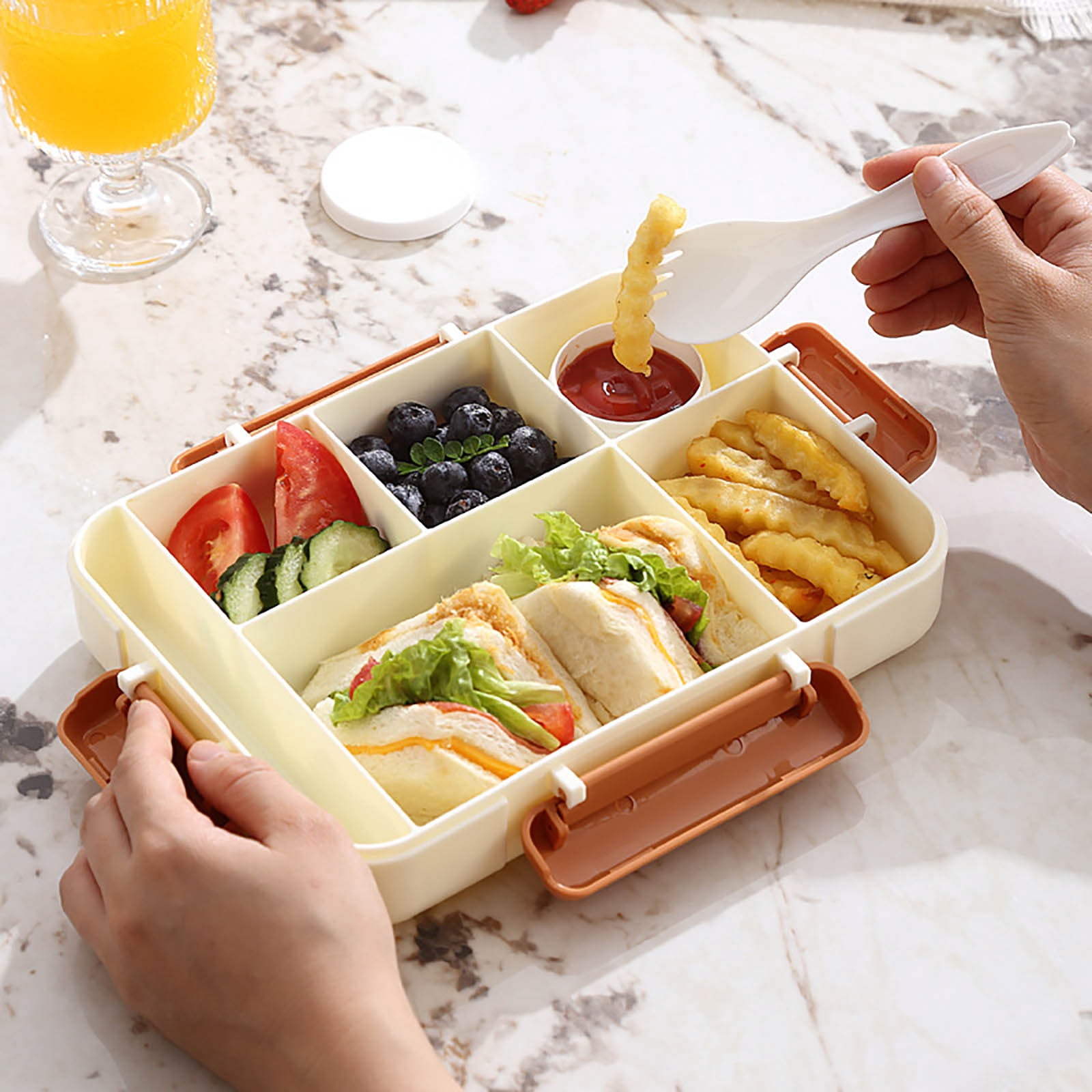 YHAICO Work Lunch Box Multi Compartment Lunch Box The Student's Lunch ...