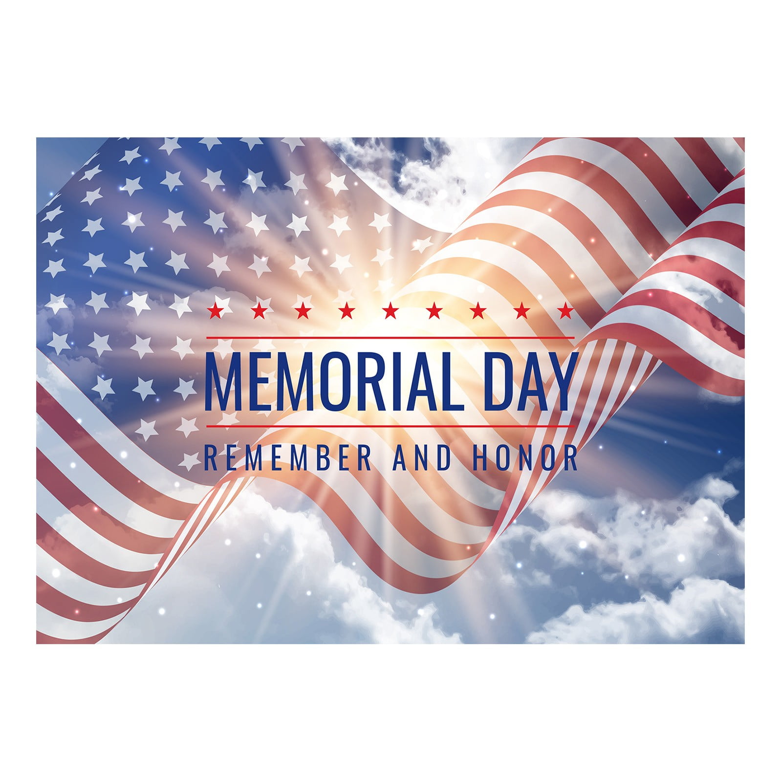 YHAIOGS 5 Memorial Day Background To All Those Who Serve As Decor