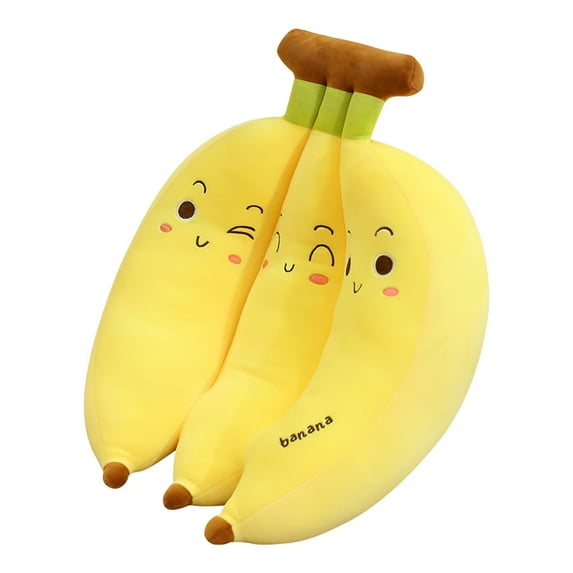 YHAIOGS Cute Banana Throw Pillow Plush toy Fruit Doll Girl Banana Doll Birthday Gift