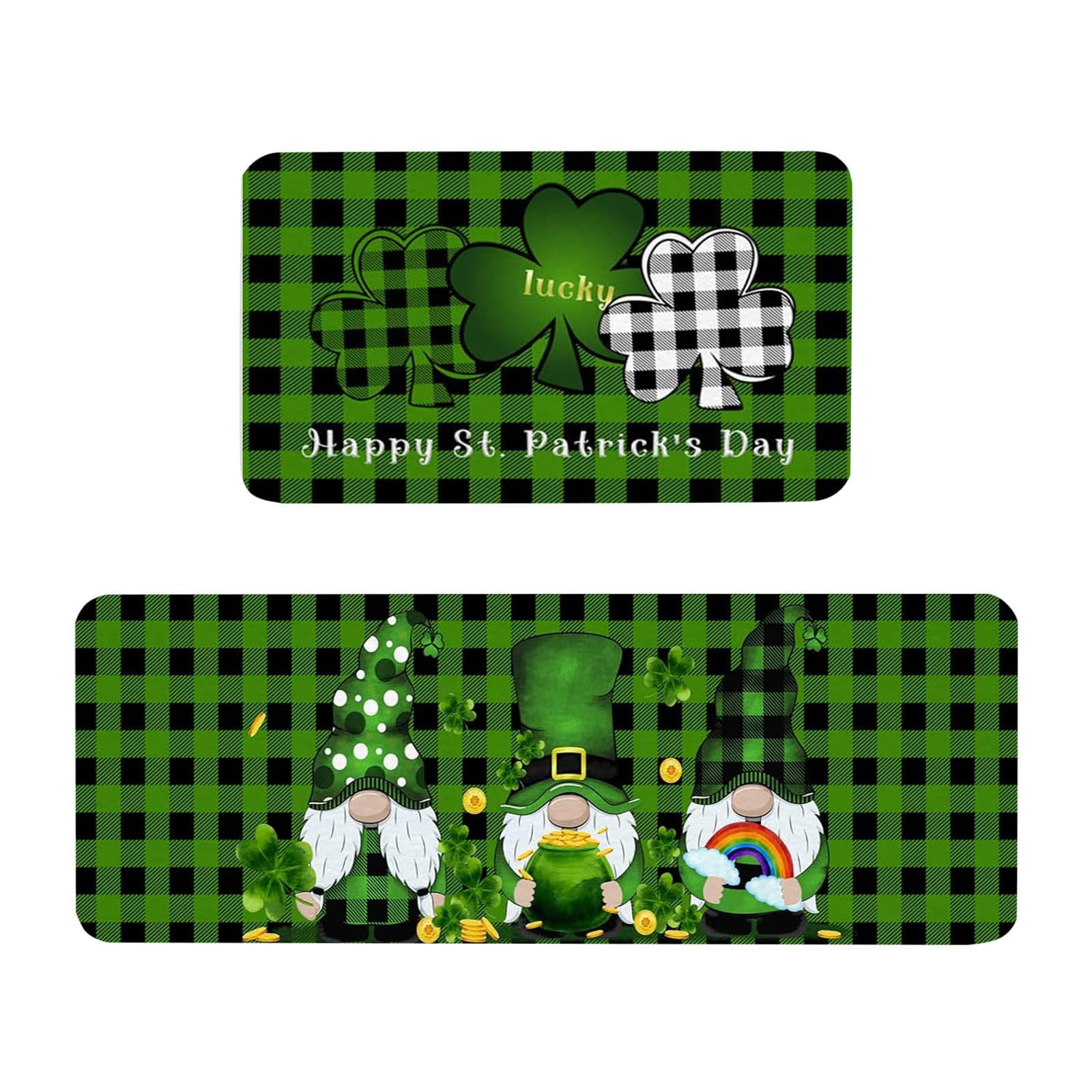 YHAIOGS Irish Festival Kitchen Rugs and Mats Set of 2 Kitchen Mats