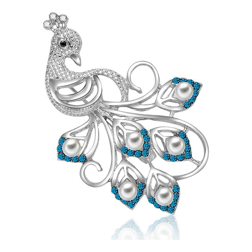 YHAIOGS brooch pin for women fashion set rhinestones Brooch Pin Sweater Shawl with Pearl Brooch