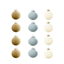 YHAJDS 12PCS Velvet Christmas Balls 8cm/3.15in Xmas Tree Ornaments Velvet Balls Shatterproof Xmas Bulbs Decorations Ball Sets Christmas Tree Hanging Balls for Wedding Holiday Party Decorations
