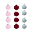 thumbnail image 1 of YHAJDS 12PCS Velvet Christmas Balls 8cm/3.15in Xmas Tree Ornaments Velvet Balls Shatterproof Xmas Bulbs Decorations Ball Sets Christmas Tree Hanging Balls for Wedding Holiday Party Decorations, 1 of 5