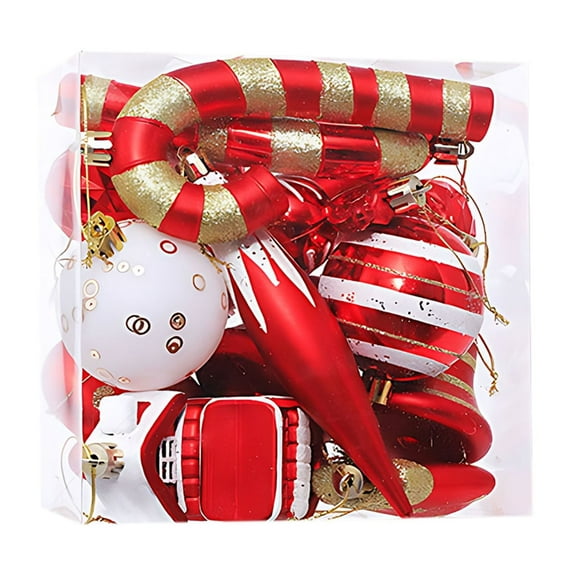 YHAJDS 16PCS Christmas Ball Ornaments 1.57/3.15in Shatterproof Xmas Bulbs Christmas Ornaments Set Xmas Tree Balls Hanging Balls for Wedding Holiday Halloween Party Decor Christmas Wreath Ornaments