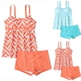 thumbnail image 1 of YHAJDS 2 Piece Swimsuit Women Plus Size Stripe Ruffle Tankini Wide Strap, 1 of 5