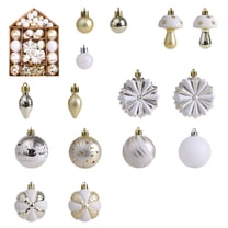 YHAJDS 46PCS Christmas Ball Ornaments 1.57/3.15in Shatterproof Xmas Bulbs Christmas Ornaments Set Xmas Tree Balls Hanging Balls for Wedding Holiday Halloween Party Decor Christmas Wreath Ornaments