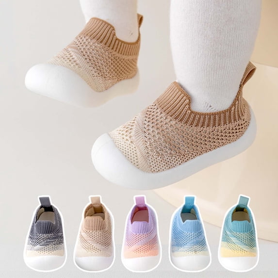 YHAJDS Baby Knit First Walkers Indoor Soft Sole Breathable Non Slip Spring Fall
