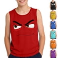 thumbnail image 1 of YHAJDS Big Kid Sleeveless Crewneck Tank Summer Graphic Print Undershirt Tops, 1 of 5
