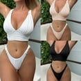thumbnail image 1 of YHAJDS Bikini Sets for Women Padded Solid Color Criss 2 Piece Bathing suit, 1 of 5
