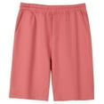 thumbnail image 1 of YHAJDS Boys Athletic Workout Shorts Solid Color Cotton Drawstring Pocket Knee Length Shorts for Big Kids, 1 of 4