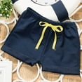 thumbnail image 1 of YHAJDS Boys Athletic Workout Shorts Solid Color Knot Loose Loungewear Shorts for Kids, 1 of 1