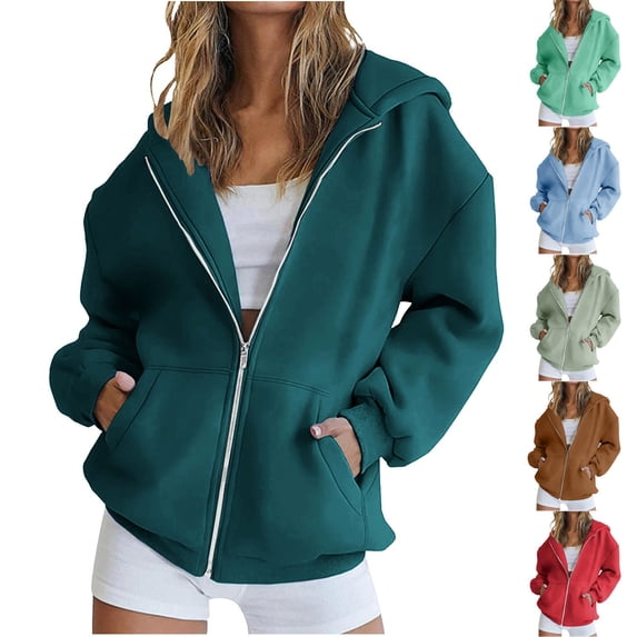 YHAJDS Casual Women's Casual Long Sleeve Sweatshirt, Solid Color V Neck 3/4 Sleeve Loose Top With Buttons For Daily Wear
