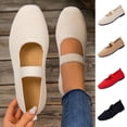 thumbnail image 1 of YHAJDS Fashion Shoes for Women Plus Size Solid Color Knit Mesh Breathable Slip On Casual Summer Flats, 1 of 8