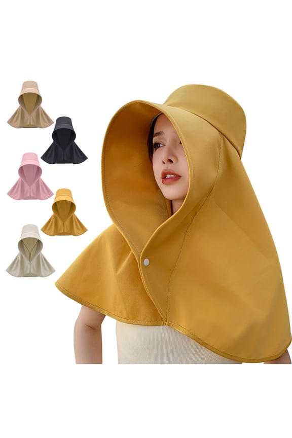 Full Face Neck Shoulder Sun Shield Hat for Women Breathable Summer Fishing Cap UPF