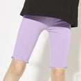 thumbnail image 1 of YHAJDS Girl Shorts Leggings Solid Color Ruffle High Waist Knee Length Shorts for Kids Summer Yoga Daily, 1 of 5