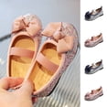 thumbnail image 1 of YHAJDS Girls Sequin Driving Shoes Solid Bow Design Flat Soft Sole Princess Casual Loafers for Little Big Kid, 1 of 5