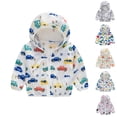 thumbnail image 1 of YHAJDS Girls Boy Sun Protection Jacket Print Hooded Long Sleeve Zip Up Lightweight Air Conditioned Room Jacket Raincoat, 1 of 3