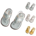 thumbnail image 1 of YHAJDS Girls Lace Sandals for Toddler Summer Soft Sole Kids Beach Slides Shoes, 1 of 5